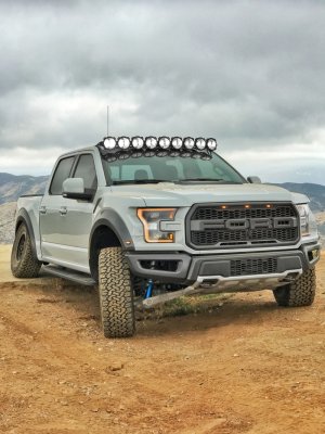 Ford Raptor LED Light Bar - Overhead - KC HiLiTES - Pro6 Gravity 9-Light Combo - Black - `15-`20